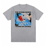 Stone Roses T-s&auml;rk Wanna Be Adored Puuvillane Unisex T-s&auml;rk Uus TEE S&Auml;RK Naiste Topid Unisex L