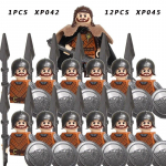 13tk/komplekt Keskaegsete r&uuml;&uuml;tlite r&uuml;hma s&otilde;jav&auml;es&otilde;durite kuju ehitusplokk, harivad m&auml;nguasjad lastele KT1073