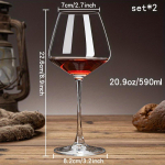 2 tk kristallselge veiniklaasid Scotch Bourbon Whisky Cocktail Cognac Vodka Gin Tequila jaoks &ndash; ideaalne baaripubiklubi restorani ja koduseks kasutamiseks &ndash; Enhan 3.9x8.5inch,15.8oz