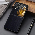Case For Oppo Find N3 N2 Flip funda unikaalse disainiga kerge puidumustriga pu-nahast kate find n3 flip must