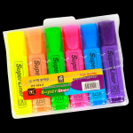Highlighter veep&otilde;hine pigment, &uuml;hepealine 6-v&auml;rviline marker pliiatsipea M&auml;rkus pliiats Kirjatarbed Kontoritarbed