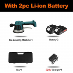 Plaatimisplaadid Masina plaadid Vibraatori imemiskapp 1800 W reguleeritav automaatne p&otilde;randavibraatori tasandust&ouml;&ouml;riist 18 V aku jaoks 2*Batteries