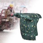 Elektriline kolmerattaline tuuleklaasiga tekk jalgade soojendaja talvine soe tuulekindel kate taskuga &ouml;iseks s&otilde;iduks roheline