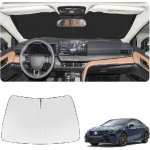 Kokkupandav auto esiklaasi p&auml;ikesekaitse, p&auml;ikesekaitse auto esiklaasile, UV-kiirte p&auml;ikesekaitse, auto interj&ouml;&ouml;ri aksessuaarid p&auml;ikesekuumuse jaoks, sobib For Dodge RAM 2019-2024