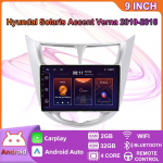 Android Carplay autoraadio multimidia videopleier Navigatsiooni-GPS jaoks Hyundai Solaris Accent Verna 2010-2016 2din peaseade 4+64GB 2+32GB