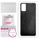 apgo Protective Skin Sticker for the back compatible with Honor X10 Max, Wrap Film, Foil, Vinyl - Pattern Black Leather