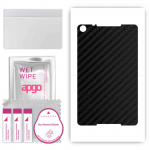 apgo Protective Skin Sticker for the back compatible with Huawei MediaPad M5 Lite 8.0, Wrap Film, Foil, Vinyl - Pattern Carbon Black