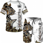 Uudsus 3D Kala Prinditud Meeste Naiste T-s&auml;rgid/l&uuml;hikesed p&uuml;ksid/Kost&uuml;&uuml;mid Harajuku Camo Kalap&uuml;&uuml;k Jahindus Matkariided Mood V&auml;lispordir&otilde;ivaste komplekt 6XL