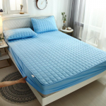 Tepitud puuvillane tekikott pehmendatud beebimadratsi kate hotellis voodikate k&otilde;ik-h&otilde;lmav veekindel voodikate hulgim&uuml;&uuml;k 150200 Bed cover