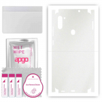 apgo Protective Skin Sticker for the back+sides compatible with Samsung Galaxy M11, Full Wrap Film, Foil, Vinyl - Pattern Matte Transparent