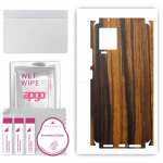 apgo Protective Skin Sticker for the back+sides compatible with Vivo IQOO 7, Full Wrap Film, Foil, Vinyl - Pattern Tigerwood