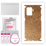 apgo Protective Skin Sticker for the back+sides compatible with Oppo Reno 5 Lite, Full Wrap Film, Foil, Vinyl - Pattern Rusty Copper