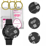 3x apgo MATTE Hybrid protective glass compatible with Fossil Hybrid HR Collider FTW7010, flexible nano glass, great replacement for tempered glass, sc
