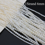 1Strand naturaalsed mageveega helmed, k&auml;sitsi valmistatud &uuml;mmarguse kestaga lahtised vahehelmed ehete valmistamiseks DIY kaelakeed k&auml;ev&otilde;rud k&otilde;rvar&otilde;ngad aksessuaarid 1Strand/6&times;6mm