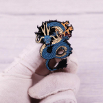 Hiina iidne jumalik metsaline tootem Sinine draakoni medal Pross Domineeriv sinine draakon Lendav draakon pross rinnam&auml;rk Riietus seljakott Pins metallist aksessuaar #1