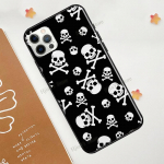 Skull Gothic jube pastelne gooti &uuml;mbris iPhone 13 Pro Max 12 mini 11 Pro Max 6S 7 8 Plus SE 2020 X XR XS Max telefoni kaas iphone 5 5S SE