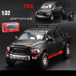 1/32 Dodge m&auml;nguautod poistele, RAM TRX 1500 metallist pikapiga m&auml;nguasjad valguse ja heliga, tagasit&otilde;mmatav autom&auml;nguasi v&auml;ikelastele 1/32-Size:18*7*6.5cm must
