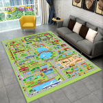 Laste m&auml;ngumatt Highway City Traffic m&auml;ngutoa ala suur vaip, vaipvaip elutoa magamistoa sisekujunduseks, lastem&auml;ngu libisemiskindel p&otilde;randamatt 120x160cm(47x62in)