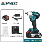 588VF 600NM harjadeta aku elektriline l&ouml;&ouml;kv&otilde;ti Laetav 1/2-tollise mutriv&otilde;tmega elektrit&ouml;&ouml;riistad 1/2 akuga 1*Battery