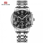 VA VA VOOM Meeste kvartskellad Helendav Kuup&auml;ev N&auml;dal roostevabast terasest meeste k&auml;ekell 3bar veekindel vabaaja spordi kvartskellad Meeste kell Meeste kellad + kast h&otilde;be