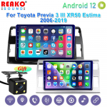 Android Auto autoraadio Toyota Previa 3 XR50 Estima 2006-2019 jaoks Autoraadio Multimeedia Videopleier Navigatsioon Ei 2din DVD 1+32 4D must