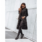 Naiste s&uuml;gis- ja talvine soe vest, pikk vabaaja vest kontori &uuml;mberkaelus, tuulekindel vest 2XL