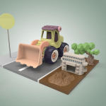 Loov Miniatuur Veoauto Laadimine Mahalaadimine Plastik DIY Veoauto M&auml;nguasi Kokkupanek Inseneriauto Komplekt Laste &Otilde;ppem&auml;nguasi Poistele Kingitused