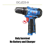 DCJZ23 Juhtmeta Elektriline Puur Harjadeta Professionaalne T&ouml;&ouml;riist 12v 35Nm 1600rpm Kahekiiruseline Universaalne Akupatarei Platvorm