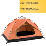 3-4 inimesele t&auml;ielikult v&auml;ljas automaatne kiirelt avatav telk veekindel telk Telk Pere v&auml;litingimustes kerge ja kohe seadistatav telk 200*150*130CM oranž