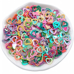 1000 tk Stereo Fashion 6,5*7mm &otilde;&otilde;nes armastuss&uuml;da PVC plaaster helmestega litrid Maagilised v&auml;rvilised ehted Aksessuaarid about 6.5*7mm 1000Pcs heleroosa v&auml;rv