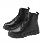 Fashion Boot Meeste Klassikalised vabaaja nahast kingad Saapad Mustad v&auml;lissaapad 44 must