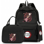 3 tk/komplekt Anime Demon Slayer Seljakott koos L&otilde;unakotiga T&uuml;drukutele Poistele Tagasi Kooli Raamatukott Koolikott Meestele Naistele Reiskott Mochila