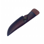 24,5 CM kaitse&uuml;mbris, nuga, l&otilde;hestatud nahk, fikseeritud teraga noakate, nahast &uuml;mbris. 21cm