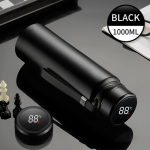 1000 ml nutikas termospudel hoiab k&uuml;lmas ja kuumas pudeli temperatuurin&auml;idik Intelligentne termos vee tee ja kohvi vaakumkolbide jaoks 1000ml black