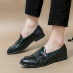 Meeste Monks Loafers Kingad Pruunid Nahast Kingad Meeste Mustad Retro Formaalseteks S&uuml;ndmusteks Kingad Smokingi Pulma Jakkide Sadulkingad &Uuml;lesuuruses EU:38 must