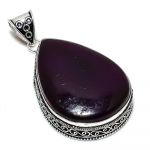 Natural Purple Labradorite Gemstone 925 Sterling Silver Pendant 2.64 n9w98