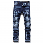 Patchwork Teksad Beggar Meeste Mood Versioon Patchwork Complex Meeste P&uuml;ksid Moodne T&auml;nava isikup&auml;ra V&auml;ike sirge toru 44-28 indigo