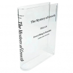 Raamatuvaas l&auml;bipaistev kirjatr&uuml;kk Raamatu kuju Lilleseade Ins Stiil Gradient V&auml;rv Lillevaas Majapidamistarbed puhas