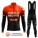 2024 Team Winter Thermal Fliis Rattas&otilde;iduriided Meeste Jersey kost&uuml;&uuml;m &otilde;ues, Soe Rattas&otilde;iduriided Mtb Pika rinnaga p&uuml;kste komplekt XL