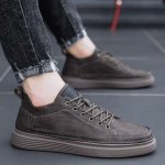 Uued mustad nahast vabaajajalatsid meestele Mugavad paelad, lamedad Klassikalised &auml;rikleit-jalatsid meestele Luksuslikud jalatsid Zapatos Hombre 39