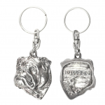 Bulldog, English Bulldog, British Bulldog II - Silver-plated dog pendant, handbag decoration, backpack pendant by Art-Dog brand