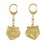 Persian Cat - Gilded key ring with cat, handbag decoration, luxury accessory by Art-Dog brand