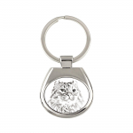 American Curl Cat - keychain with a cat, keychain with a print, personalized pendant from the Art-Dog brand h&otilde;be