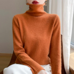 Naiste ka&scaron;miirist sviiter Qinghe ka&scaron;miir 30% ka&scaron;miir 70% vill s&uuml;gis-talvine ka&scaron;miir pullover pehme ja soe XXL mandariini kollane v&auml;rv