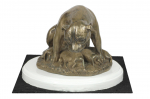 Staffordshire Bull Terrier, Staffy II - dog figurine, figure on a white base, trophy for Art-Dog dog show exhibition