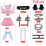 Kleit animetegelase Iruma Miu kost&uuml;&uuml;mi jaoks XXXL roosa