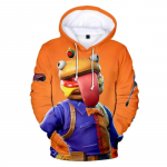 2024. aasta s&uuml;gis/talv uus 3D Fortnite tr&uuml;kitud unisex kapuuts vabaaja mantel lahtine suur pluss sametine paks kapuuts Paari stiil S