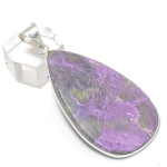 Natural Purpurite Gemstone 925 Sterling Silver Jewelry Pendant 2.44 t0k07