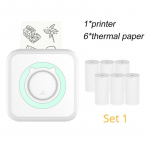 Mini kaasaskantav fotoprinter taskuga termoprintimise impressorid Bluetooth-&uuml;hilduvad mobiiltelefonidele Android ja iOS kingitused sinine