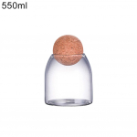550/750/1200 ml l&auml;bipaistev klaasist suletud s&auml;ilituspudel &uuml;mmarguste korgist kristalliseerunud klaaspurkidega teekarbi hoiuruum 550ml